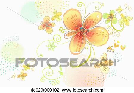 illustration drawing of flowers looking like butterflies View Large Photo Image Stock Image - illustration drawing of flowers looking like butterflies. Fotosearch