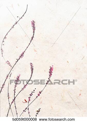 illustration drawing of thin branches with red small flowers View Large Photo Image Stock Photo - illustration drawing of thin branches with red small flowers. Fotosearch