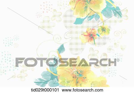 illustration drawing of yellow flowers View Large Photo Image Stock Image - illustration drawing of yellow flowers. Fotosearch