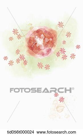 illustration of a big flower with small flowers around View Large Photo Image Picture - illustration of a big flower with small flowers around. Fotosearch