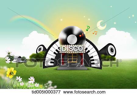 illustration of a gate with music sign on a building in shape of a piano View Large Photo Image Stock Photo - illustration of a gate with music sign on a building in shape of a piano. Fotosearch