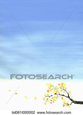 illustration of a yellow tree in white sand View Large Photo Image Stock Image - illustration of a yellow tree in white sand . Fotosearch