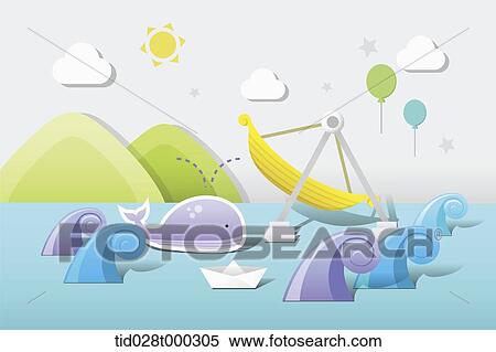 illustration of an amusement park next to a sea with dolphins View Large Photo Image Stock Photography - illustration of an amusement park next to a sea with dolphins. Fotosearch