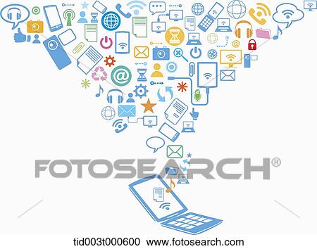 illustration of application icons floating from a mobile phone View Large Photo Image Stock Image - illustration of application icons floating from a mobile phone. Fotosearch