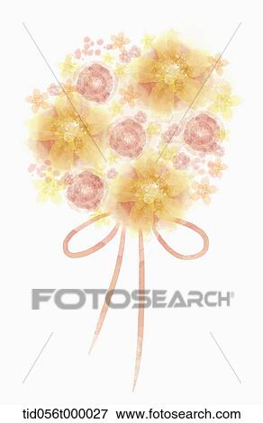 illustration of bunch of yellow and pink flowers View Large Photo Image Stock Photo - illustration of bunch of yellow and pink flowers. Fotosearch