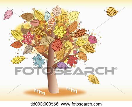illustration of colourful autumn tree View Large Photo Image Stock Photograph - illustration of colourful autumn tree. Fotosearch
