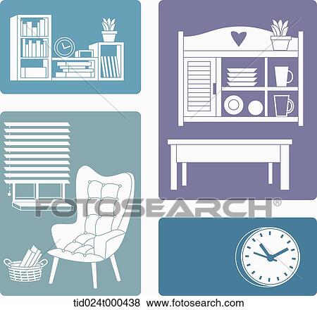 illustration of house furniture View Large Photo Image Stock Photo - illustration of house furniture. Fotosearch
