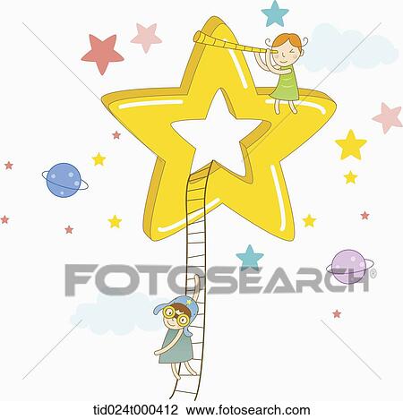 illustration of human cartoon characters on a star View Large Photo Image Stock Image - illustration of human cartoon characters on a star. Fotosearch