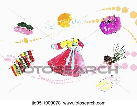 Stock Photo - illustration of Korean traditional items . Fotosearch