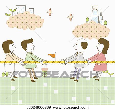 illustration of people playing tug or war View Large Photo Image Stock Photo - illustration of people playing tug or war. Fotosearch