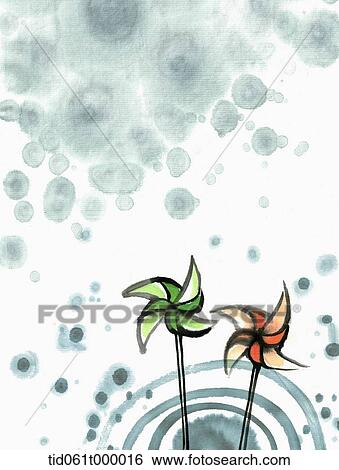 illustration of two pinwheels in water View Large Photo Image Stock Photograph - illustration of two pinwheels in water. Fotosearch