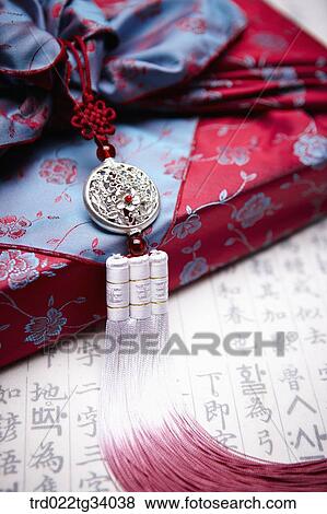 Stock Photo - Korean traditional package and norigae. Fotosearch