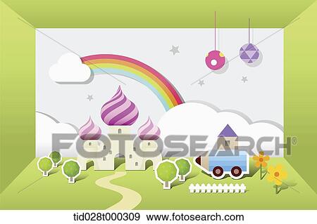 landscape illustration of a path to a Aladdin castle View Large Photo Image Stock Photo - landscape illustration of a path to a Aladdin castle. Fotosearch
