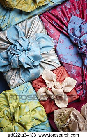 lots of packages in Korean traditional wraps View Large Photo Image Stock Image - lots of packages in Korean traditional wraps . Fotosearch