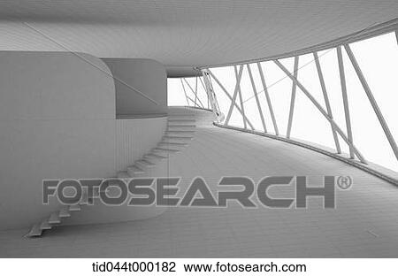 modern interior of a floor with stairs and unique window design View Large Photo Image Stock Image - modern interior of a floor with stairs and unique window design. Fotosearch
