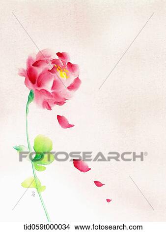 painting of a red flower View Large Photo Image Picture - painting of a red flower. Fotosearch