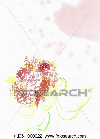 painting of a wedding bouquet View Large Photo Image Stock Image - painting of a wedding bouquet. Fotosearch