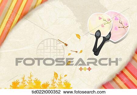 ppt template illustration of Korean paper fan View Large Photo Image Stock Image - ppt template illustration of Korean paper fan. Fotosearch