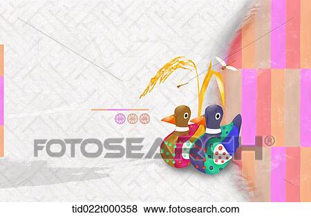 ppt template illustration of Korean bird decorations View Large Photo Image Stock Photo - ppt template illustration of Korean bird decorations. Fotosearch