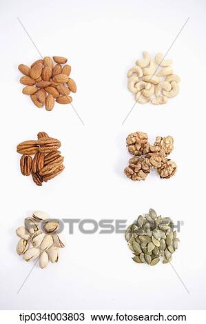 six different kinds of nuts View Large Photo Image Stock Image - six different kinds of nuts . Fotosearch