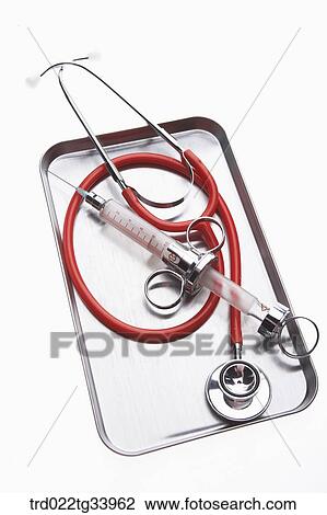 stethoscope and injection needles View Large Photo Image Stock Image - stethoscope and injection needles . Fotosearch