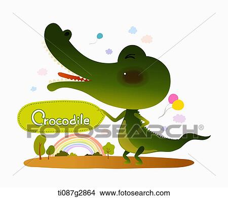 イラスト の ワニ イラスト Ti087g2864 Fotosearch