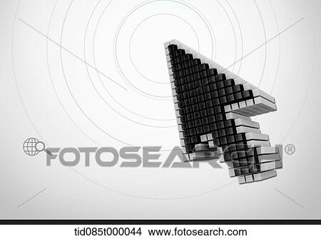 a black arrow with circles View Large Illustration Stock Illustration - a black arrow with circles. Fotosearch