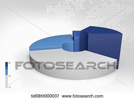 a blue pie chart View Large Illustration Stock Illustration - a blue pie chart. Fotosearch