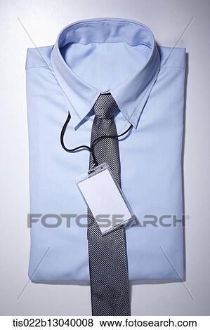 Stock Illustration - a blue shirt with a card holder. Fotosearch