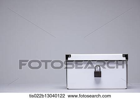 a box with a lock View Large Illustration Drawing - a box with a lock. Fotosearch