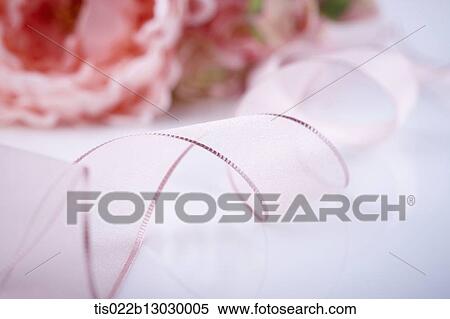 a flower with a pink ribbon View Large Illustration Stock Illustration - a flower with a pink ribbon. Fotosearch
