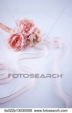 a flower with a pink ribbon View Large Illustration Stock Illustration - a flower with a pink ribbon. Fotosearch