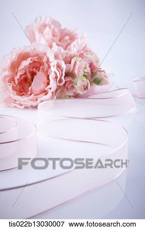 a flower with a pink ribbon View Large Illustration Stock Illustration - a flower with a pink ribbon. Fotosearch