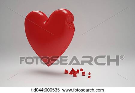 a heart with a piece missing View Large Illustration Stock Illustration - a heart with a piece missing. Fotosearch