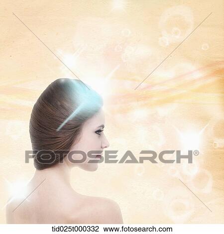 a lady in white dress in flower back ground View Large Illustration Drawing - a lady in white dress in flower back ground. Fotosearch