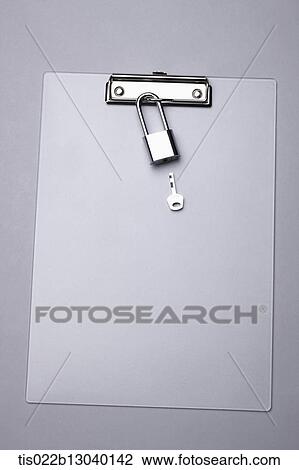 Drawing - a lock and a key. Fotosearch