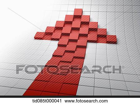 a red arrow on a white base View Large Illustration Clip Art - a red arrow on a white base. Fotosearch