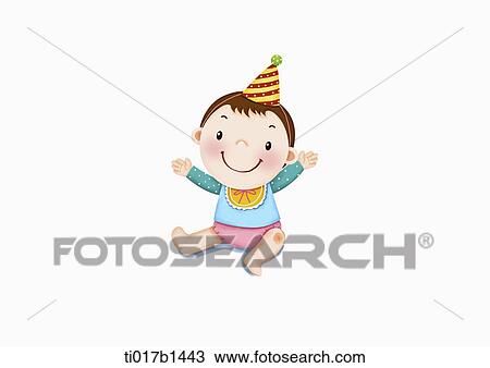 Drawing - an illustration of a baby. Fotosearch