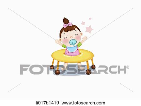 Stock Illustration - an illustration of a baby playing. Fotosearch