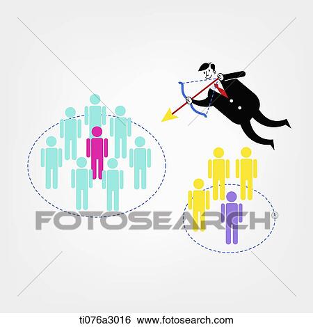 an illustration of a business man shooting arrows at people View Large Illustration Stock Illustration - an illustration of a business man shooting arrows at people. Fotosearch