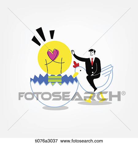 an illustration of a business man riding a chicken View Large Illustration Stock Illustration - an illustration of a business man riding a chicken. Fotosearch