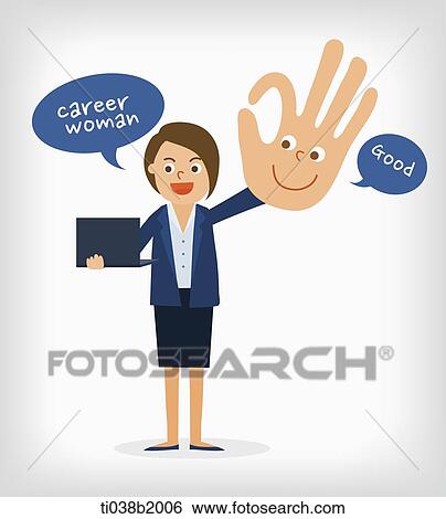 an illustration of a career woman View Large Illustration Stock Illustration - an illustration of a career woman. Fotosearch