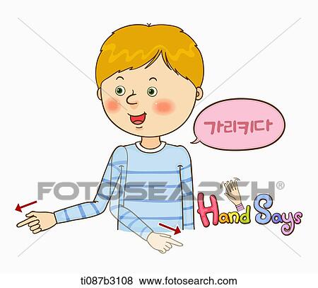 an illustration of a child doing sign language View Large Illustration Stock Illustration - an illustration of a child doing sign language. Fotosearch