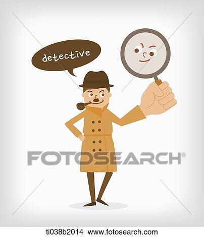 an illustration of a detective View Large Illustration Stock Illustration - an illustration of a detective. Fotosearch