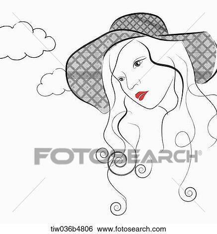an illustration of a girl View Large Illustration Stock Illustration - an illustration of a girl. Fotosearch