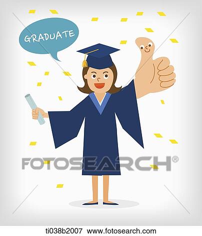 an illustration of a graduate View Large Illustration Stock Illustration - an illustration of a graduate. Fotosearch