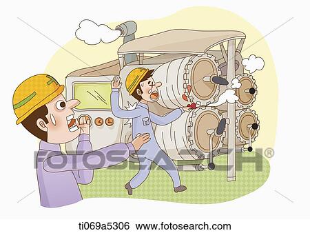 an illustration of a heavy machine over heating View Large Illustration Stock Illustration - an illustration of a heavy machine over heating. Fotosearch