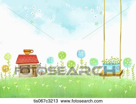 an illustration of a house View Large Illustration Drawing - an illustration of a house. Fotosearch