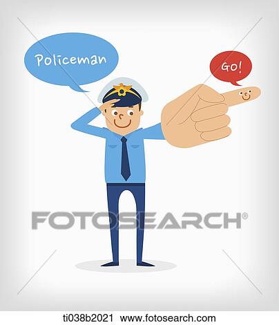 an illustration of a policeman View Large Illustration Clip Art - an illustration of a policeman. Fotosearch