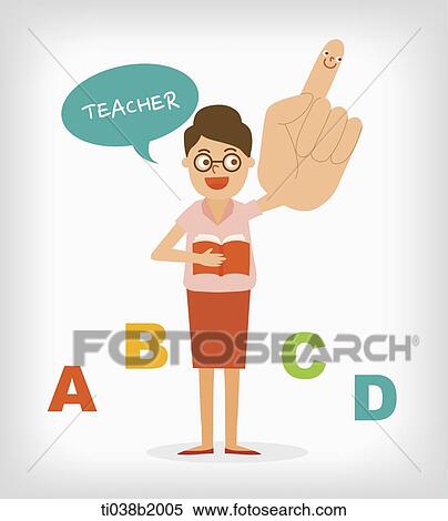 an illustration of a teacher View Large Illustration Stock Illustration - an illustration of a teacher. Fotosearch